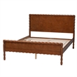 Baxton Studio Seamus Platform Bed with Carved Bobbin Frame Queen