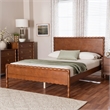 Baxton Studio Seamus Platform Bed with Carved Bobbin Frame Queen