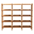 Baxton Studio Lucera Bobbin 5-Tier Display Shelf Oak Brown
