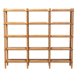 Baxton Studio Lucera Bobbin 5-Tier Display Shelf Oak Brown