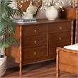 Baxton Studio Seamus 6-Drawer Dresser with Carved Bobbin Frame