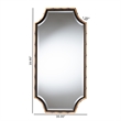 Baxton Studio Lieven Accent Wall Mirror with Bamboo Inspired Frame