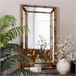 Baxton Studio Adeliza Accent Wall Mirror with Bamboo Inspired Frame