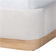 Baxton Studio Aiman Upholstered Platform Bed with Faux Leather Trim Queen