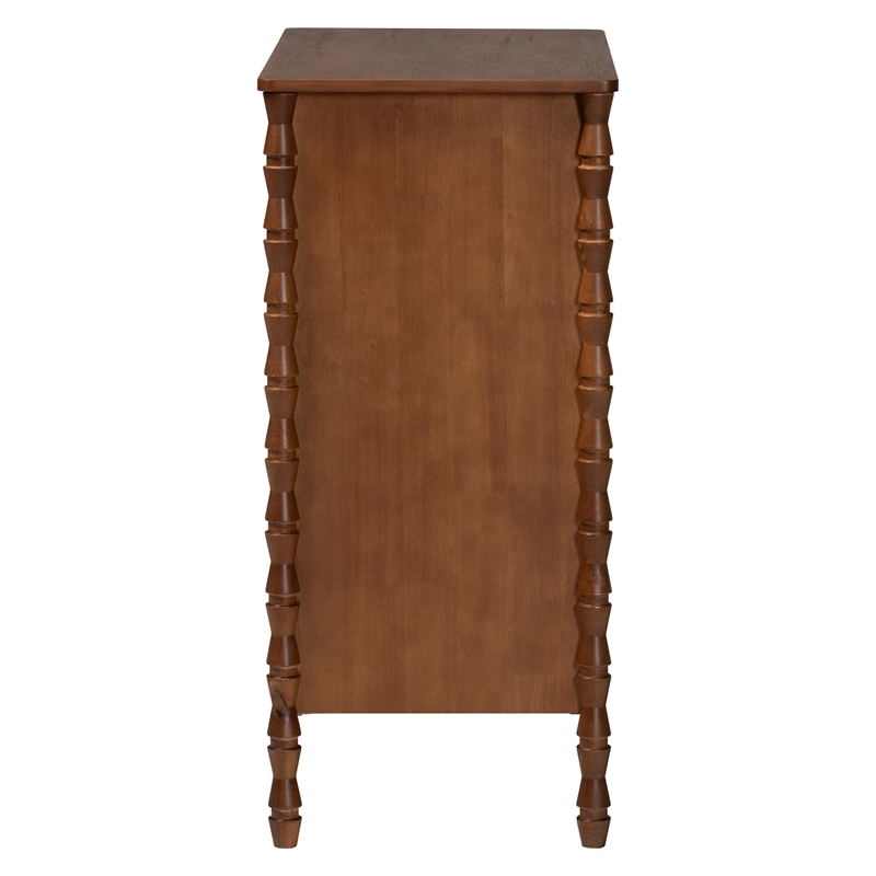 baxton studio danette bobbin engineered wood 4-drawers bedroom chest in brown