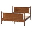 Baxton Studio Danette Bobbin Wood Platform Bed Queen