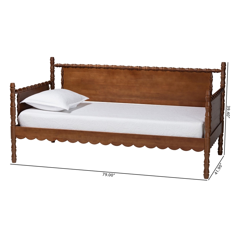 Baxton Studio Danette Bobbin Wood Daybed Twin