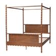 Baxton Studio Danette Bobbin Wood Canopy Bed Queen