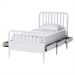 Baxton Studio Lucera 6-Drawer Platform Bed with Bobbin Frame Twin White