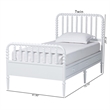 Baxton Studio Lucera 6-Drawer Platform Bed with Bobbin Frame Twin White