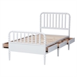 Baxton Studio Lucera 6-Drawer Platform Bed with Bobbin Frame Twin White