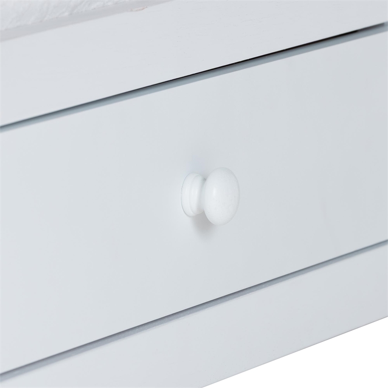 Baxton Studio Lucera 6-Drawer Platform Bed with Bobbin Frame Twin White