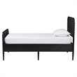 Baxton Studio Lucera 6-Drawer Platform Bed with Bobbin Frame Twin Black