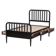 Baxton Studio Lucera 6-Drawer Platform Bed with Bobbin Frame Twin Black