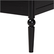 Baxton Studio Lucera 6-Drawer Platform Bed with Bobbin Frame Twin Black