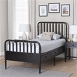 Baxton Studio Lucera 6-Drawer Platform Bed with Bobbin Frame Twin Black