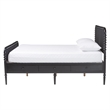 Baxton Studio Lucera 6-Drawer Platform Bed with Bobbin Frame Full Black