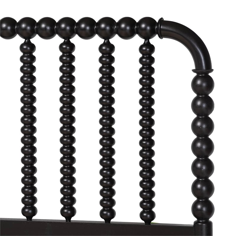 Baxton Studio Lucera 6-Drawer Platform Bed with Bobbin Frame Full Black