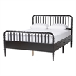 Baxton Studio Lucera 6-Drawer Platform Bed with Bobbin Frame Full Black
