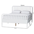 Baxton Studio Lucera 6-Drawer Platform Bed with Bobbin Frame Queen White