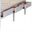 Baxton Studio Lucera 6-Drawer Platform Bed with Bobbin Frame Queen White
