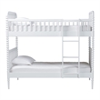 Baxton Studio Lucera Bobbin Bunk Bed with Ladder White