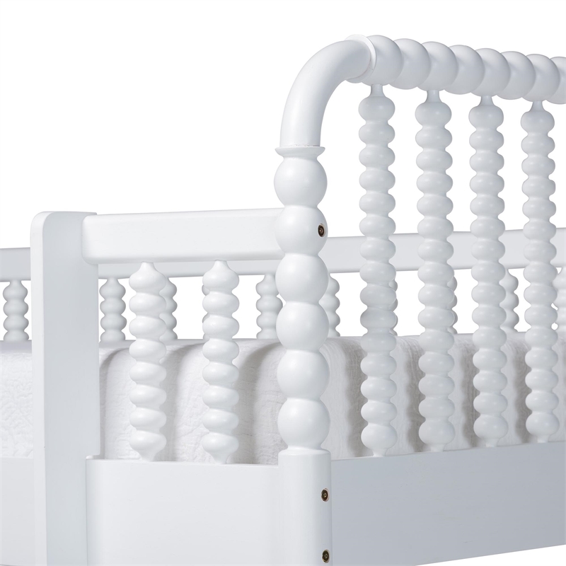 Baxton Studio Lucera Bobbin Bunk Bed with Ladder White