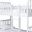 Baxton Studio Lucera Bobbin Bunk Bed with Ladder White
