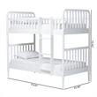 Baxton Studio Lucera Bobbin Bunk Bed with Ladder White