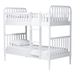 Baxton Studio Lucera Bobbin Bunk Bed with Ladder White