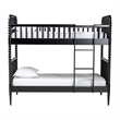 Baxton Studio Lucera Bobbin Bunk Bed with Ladder Black