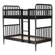 Baxton Studio Lucera Bobbin Bunk Bed with Ladder Black