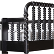 Baxton Studio Lucera Bobbin Bunk Bed with Ladder Black