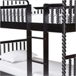 Baxton Studio Lucera Bobbin Bunk Bed with Ladder Black