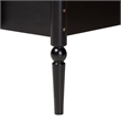 Baxton Studio Lucera Bobbin Bunk Bed with Ladder Black