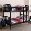 Baxton Studio Lucera Bobbin Bunk Bed with Ladder Black