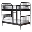 Baxton Studio Lucera Bobbin Bunk Bed with Ladder Black
