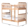 Baxton Studio Lucera Bobbin Bunk Bed with Ladder Beech Brown