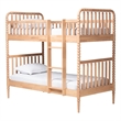 Baxton Studio Lucera Bobbin Bunk Bed with Ladder Beech Brown