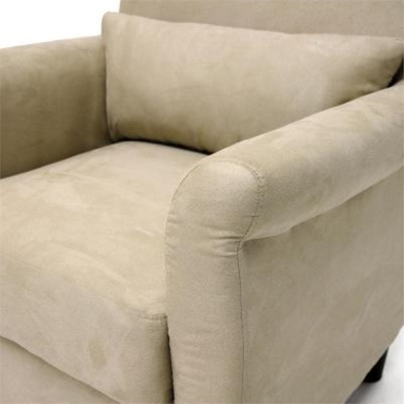 baxton studio marquis tan microfiber club chair