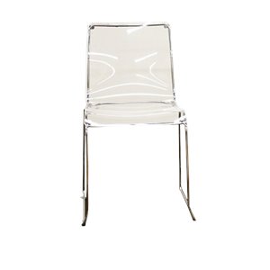 lino dining chair in clear (set of 2)
