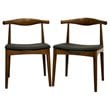 Accent Dining Chair in Walnut (Set of 2)