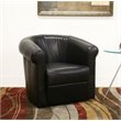Baxton Studio Julian Faux Leather Club Chair in Black