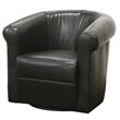 Baxton Studio Julian Faux Leather Club Chair in Black