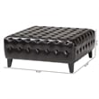 Pemberly Square Ottoman in Dark Brown