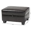 Agustus Storage Ottoman in Dark Brown