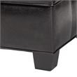 Agustus Storage Ottoman in Dark Brown