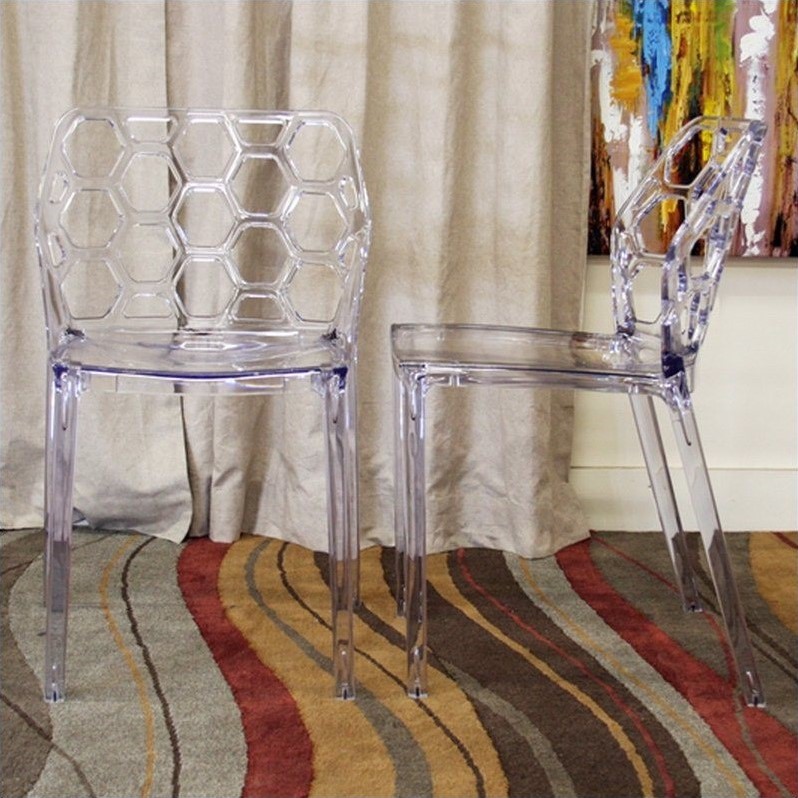 Dining Chair in Clear (Set of 2) PC454Clear