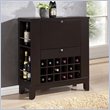 Modesto Dry Home Bar and Wine Cabinet in Dark Brown