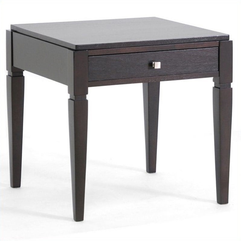 Baxton Studio Haley End Table in Dark Brown   CHW35900 40